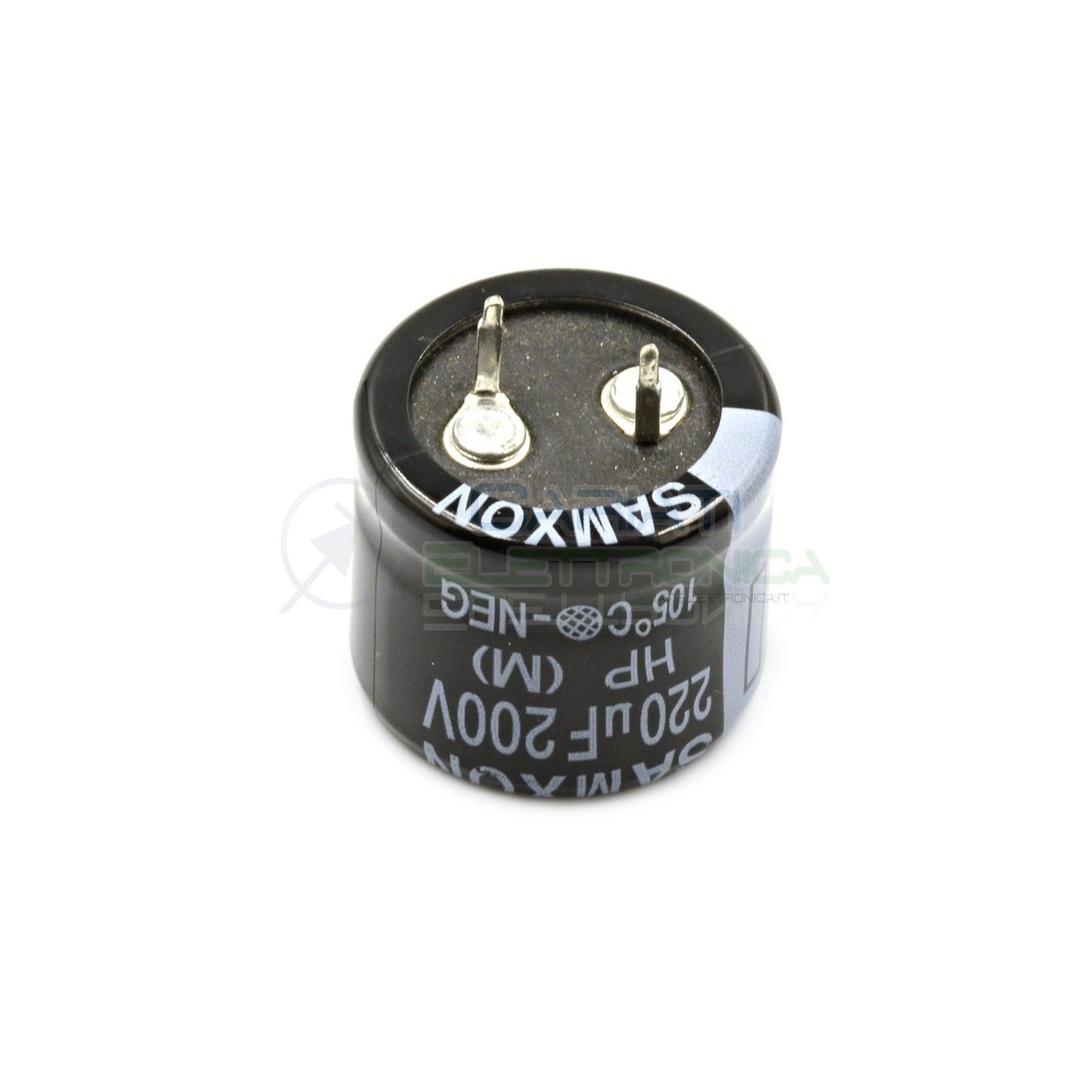 Condensatore elettrolitico SNAP IN 220 uF 200V 105°Samxon