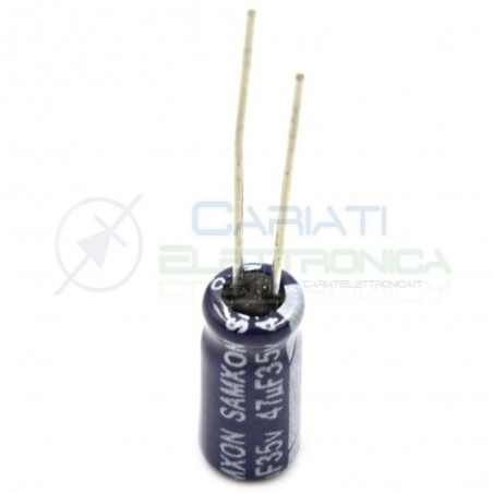 10 PEZZI CONDENSATORE ELETTROLITICO 47uF 47 uF 35V 85° 5x12mm