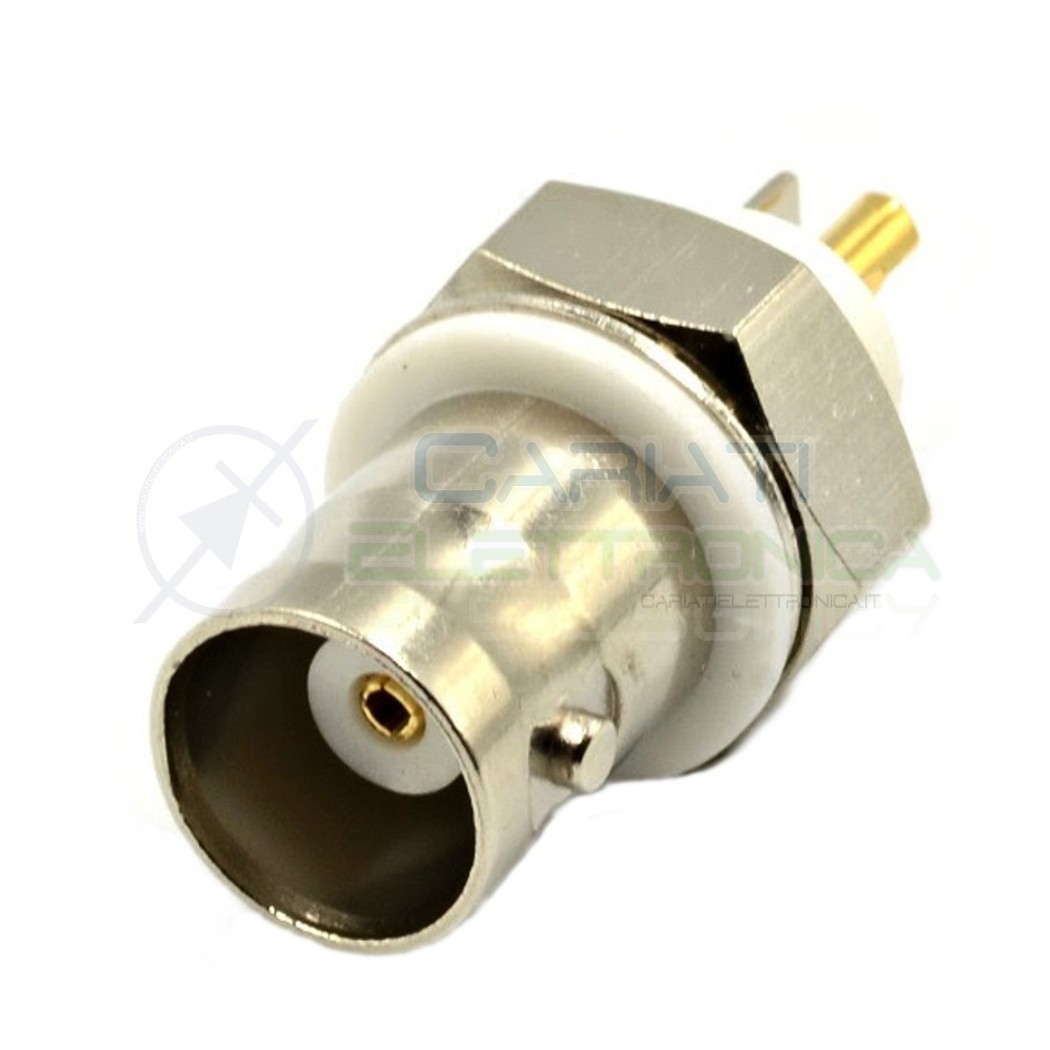 1 PEZZO CONNETTORE PRESA VIDEO BNC DA PANNELLO ISOLATA A SALDARE CAVO VIDEOSORVEGLIANZA