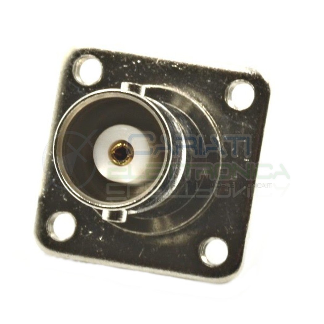 1 PEZZO CONNETTORE PRESA VIDEO BNC DA PANNELLO ISOLATA A SALDARE CON FLANGIA 50ohm CAVO VIDEOSORVEGLIANZA