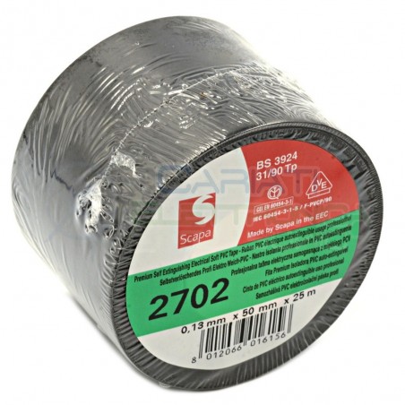 Nastro Isolante professionale SCAPA da 50mm x 25 metri 50x25 Nero