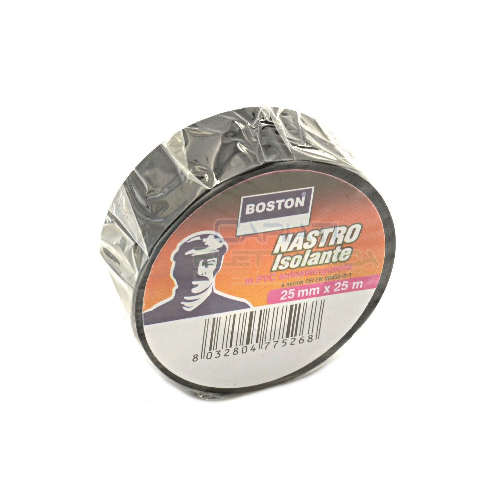 Nastro Isolante professionale BOSTON da 25mm x 25 metri 25x25 Nero Boston