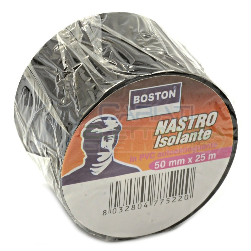 Insulate Tape 50mm x 25m professional Boston Black 50x25Boston