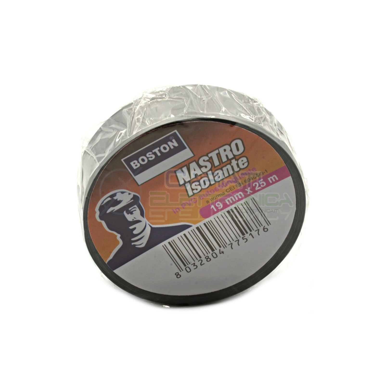 Nastro Isolante professionale BOSTON da 19mm x 25 metri 19x25 Grigio