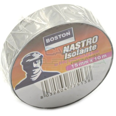 Nastro Isolante professionale BOSTON da 15mm x 10 metri 15x10 Grigio