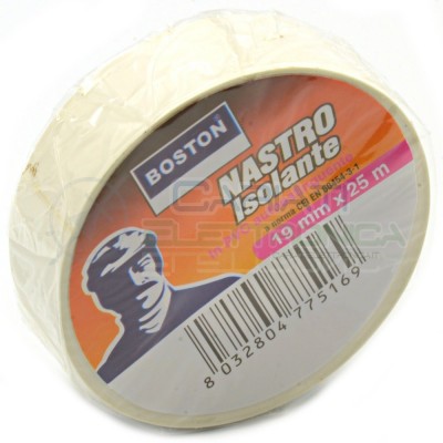 Nastro Isolante professionale BOSTON da 19mm x 25 metri 19x25 Bianco
