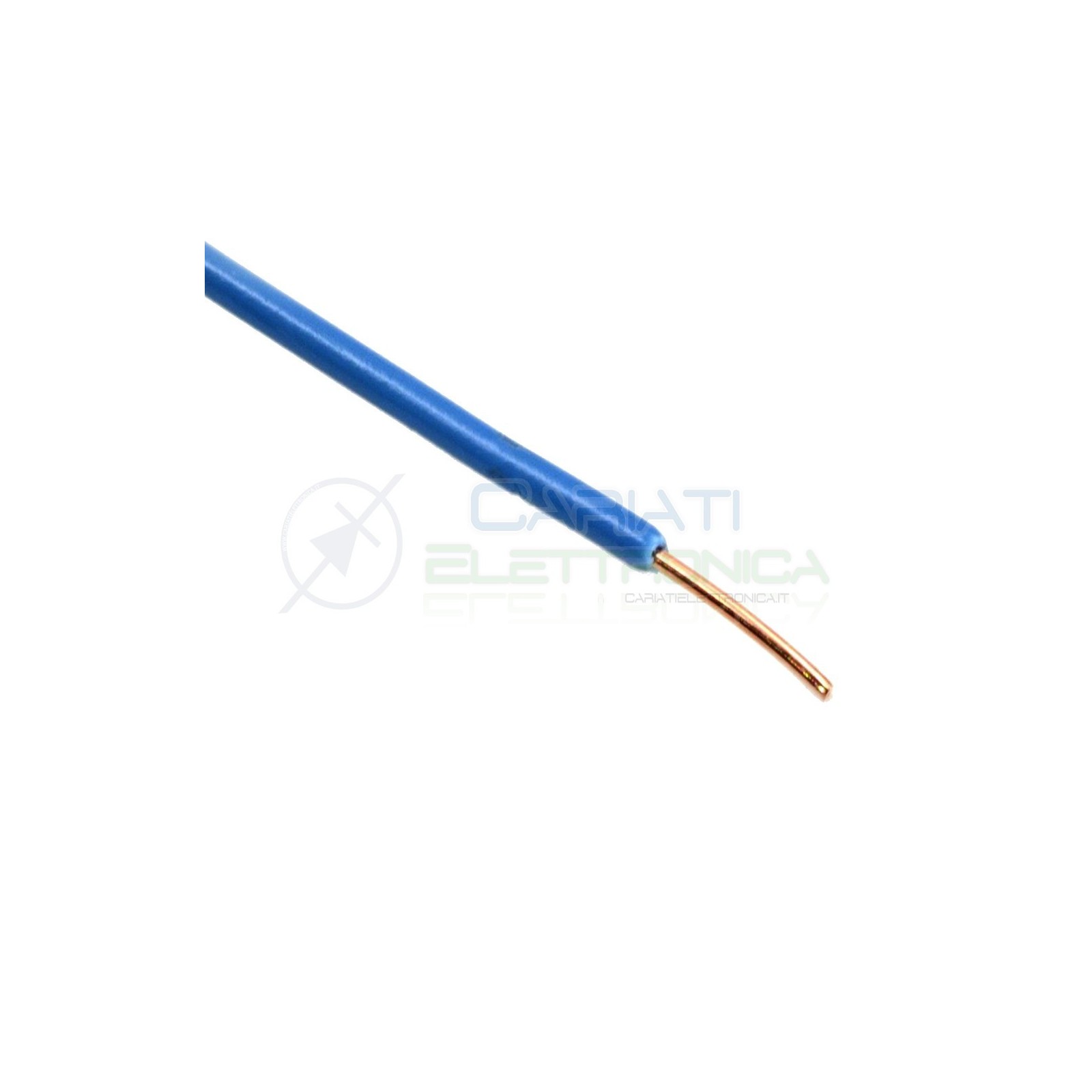 2 metri di Cavo filo singolo unifilate rigido AWG22 0.6mm con guaina Blu