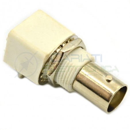 1 PEZZO CONNETTORE PRESA VIDEO BNC DA PANNELLO ISOLATA 90° PER PCB CAVO VIDEOSORVEGLIANZA
