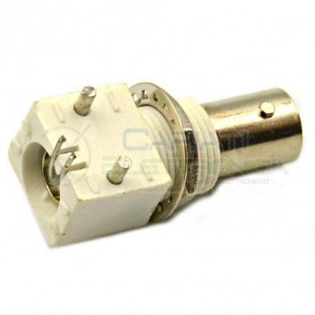 1 PEZZO CONNETTORE PRESA VIDEO BNC DA PANNELLO ISOLATA 90° PER PCB CAVO VIDEOSORVEGLIANZA