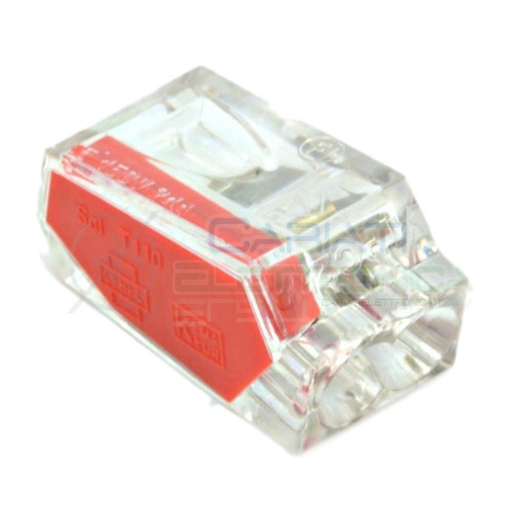 10 PEZZI Morsetto terminale 2 x 1-2,5mm2 per Cavi Fili Elettrici