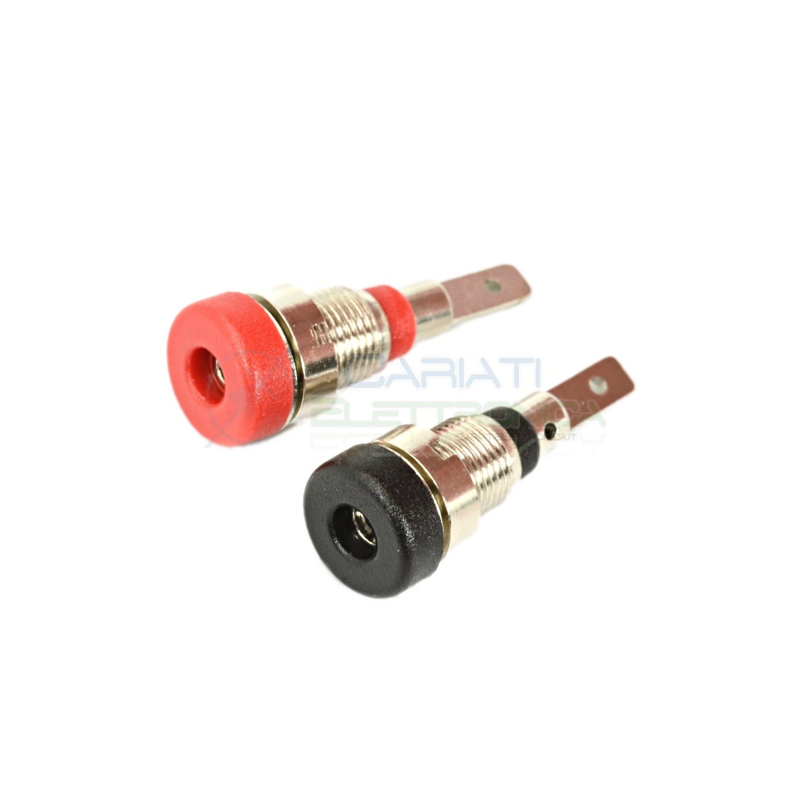 KIT Spine Boccole a Banana 2mm da pannello ROSSO NERO Generico