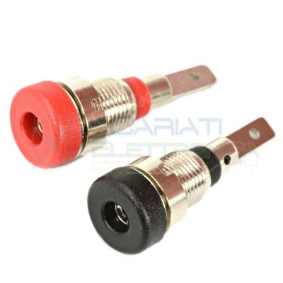 KIT Spine Boccole a Banana 2mm da pannello ROSSO NEROGenerico