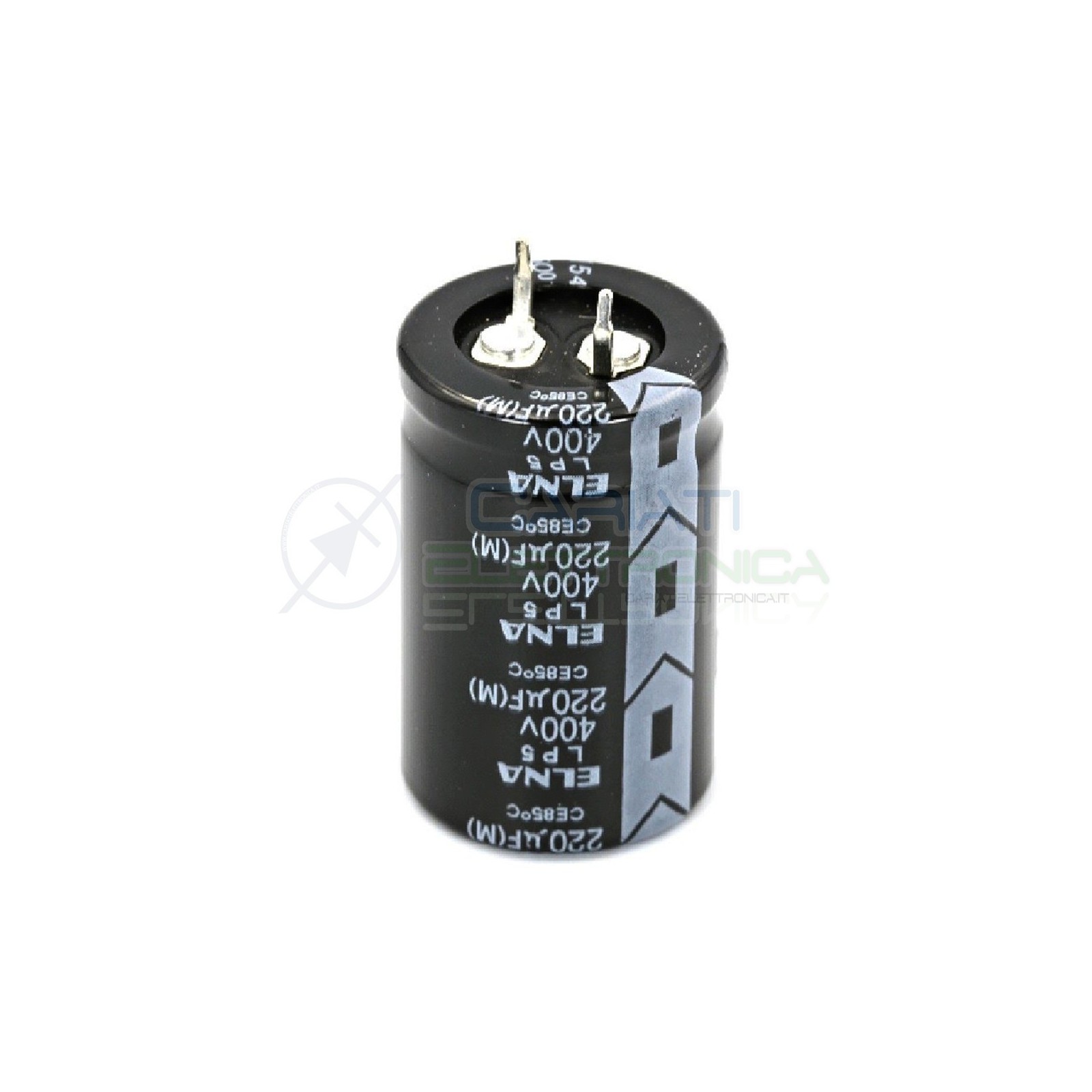 Condensatore elettrolitico ELNA SNAP IN 220 uF 220uF 400V 85°C 25x40mm Elna