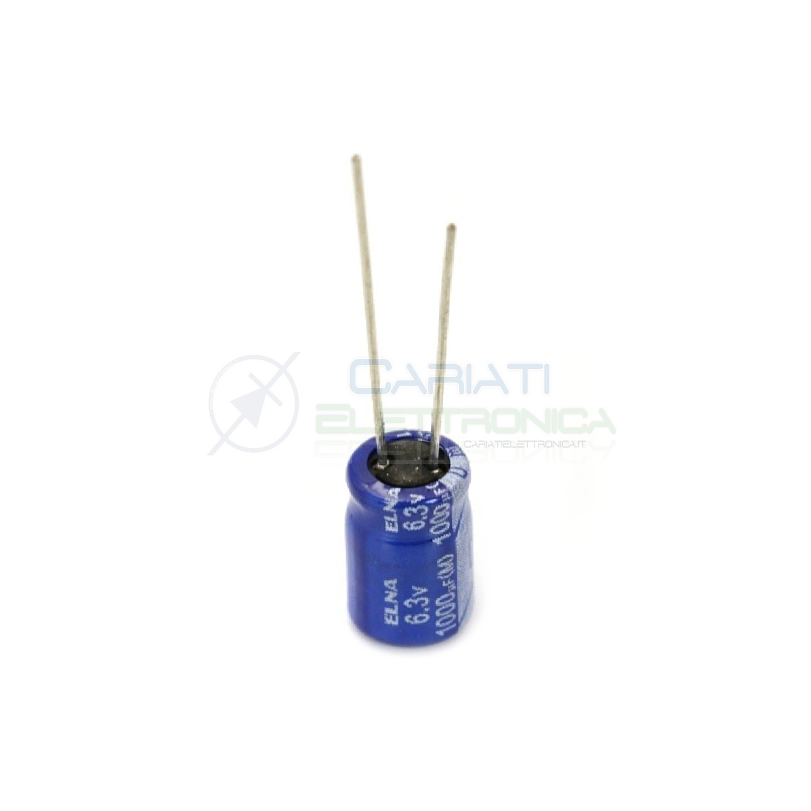 5 PEZZI CONDENSATORE ELETTROLITICO ELNA 1000uF 1000 uF 6,3V 85°C 8x11 mm Passo 1,5mm