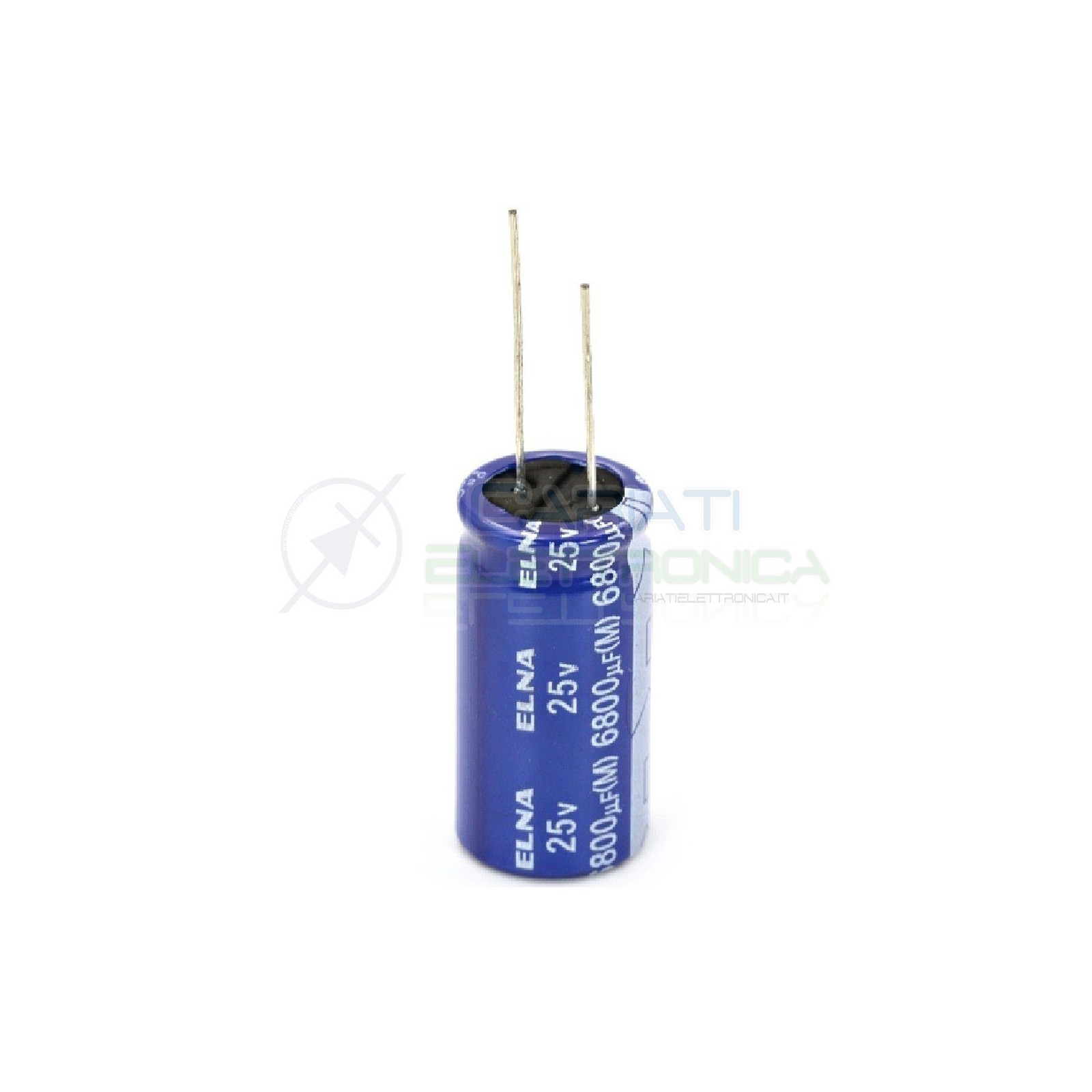 CONDENSATORE ELETTROLITICO ELNA 6800uF 6800 uF 25V 85°C 18x35 mm Passo 7,5mm