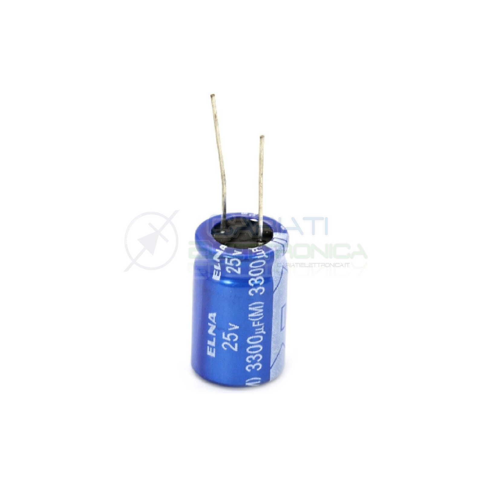 2 PEZZI CONDENSATORE ELETTROLITICO ELNA 3300uF 3300 uF 25V 85°C 16x25 mm Passo 7,5mm