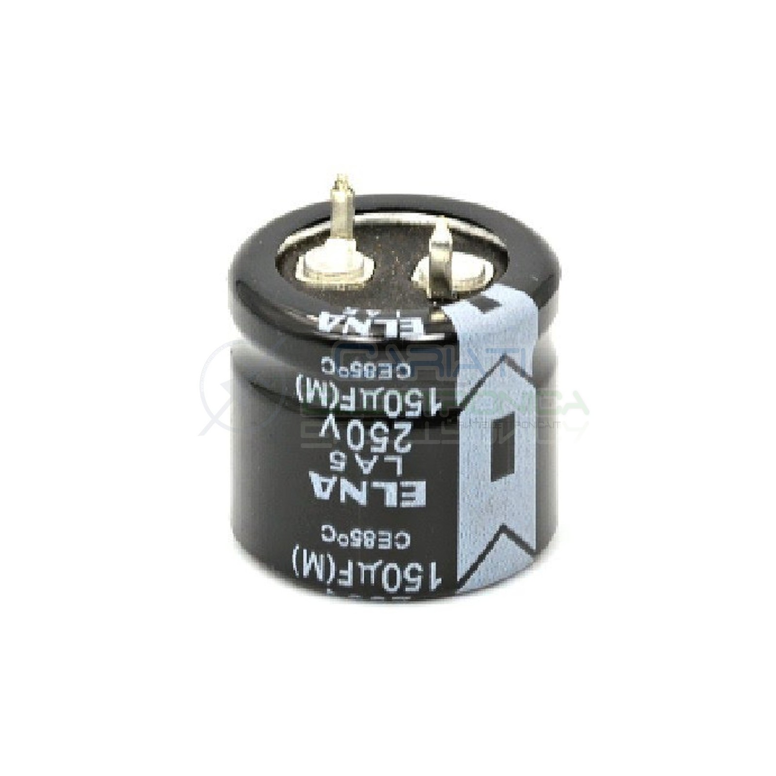 Condensatore elettrolitico SNAP IN 150 uF 250V 85° 22x20mm Passo 10mm Elna