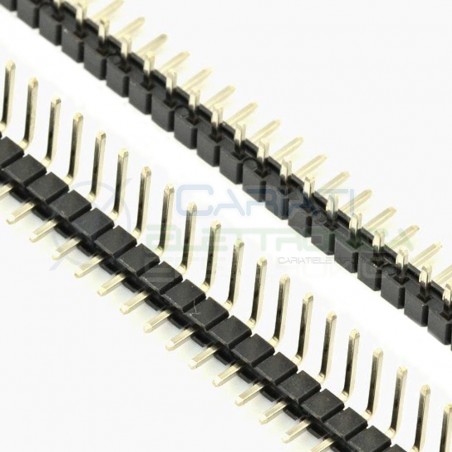 5 PEZZI Connettori strip line 90° 40 poli maschio con pin 6mm striplineGenerico