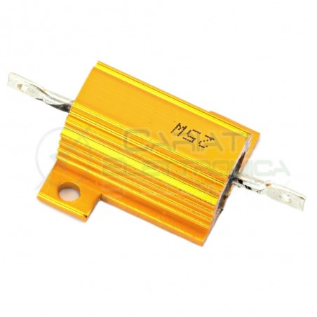 RESISTENZA CORAZZATA 25 WATT 10 OHM CORPO IN ALLUMINIO 25 W 25WATT