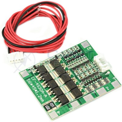 BMS Circuito di protezione Bms per 4 batterie Litio PCB battery 12,8/14,4V 30A Generico