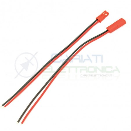 Cavo connettore Maschio Femmina 2 Poli da 13cm Coppia di cavi con BloccoGenerico