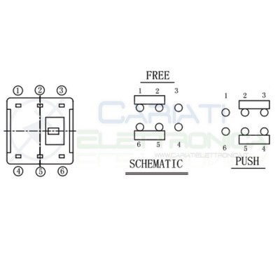 2 PEZZI PULSANTE DEVIATORE ON ON DPDT MICRO DOPPIO 7X7 mm PCB 6 PIN
