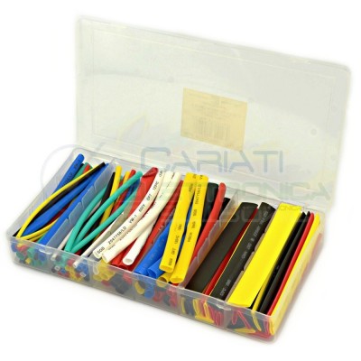 Kit 100pz Guaina Termorestringente 10cm Multicolore Termo restringenteMKC