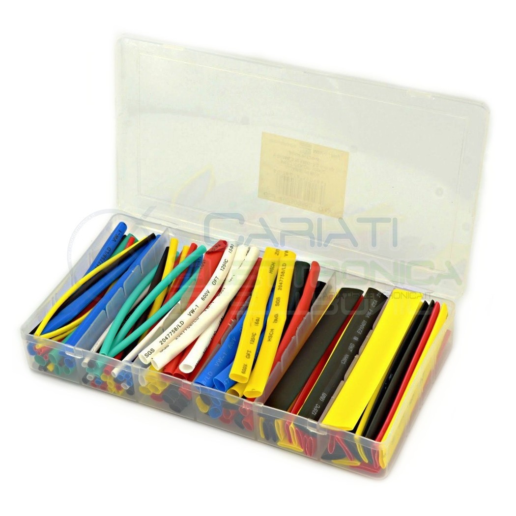 Kit 100pz Guaina Termorestringente 10cm Multicolore Termo retraibile MKC