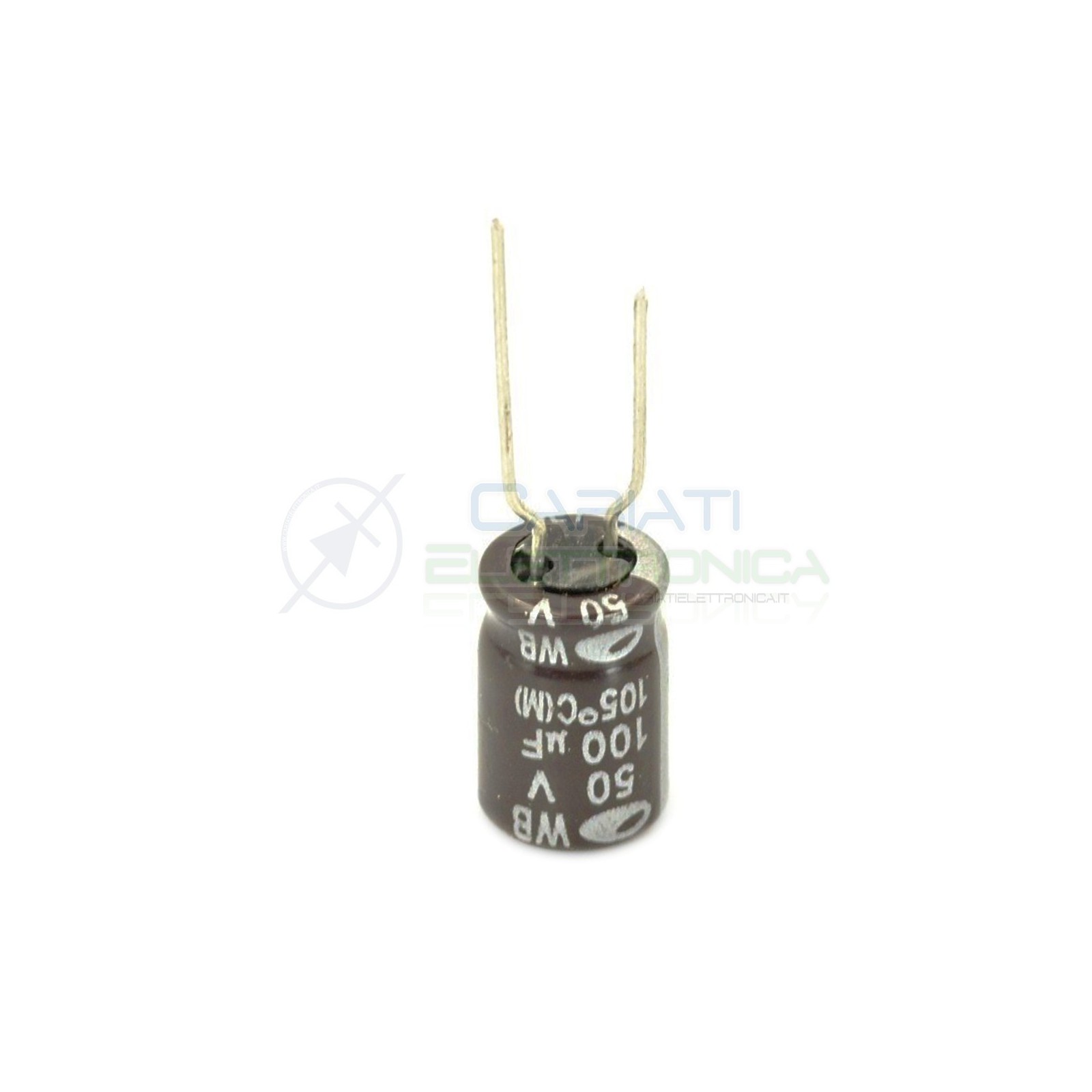 100 PEZZI Condensatore elettrolitico SAMWHA 100uF 100 uF 50V 105°C 8x11mm PASSO 5mm