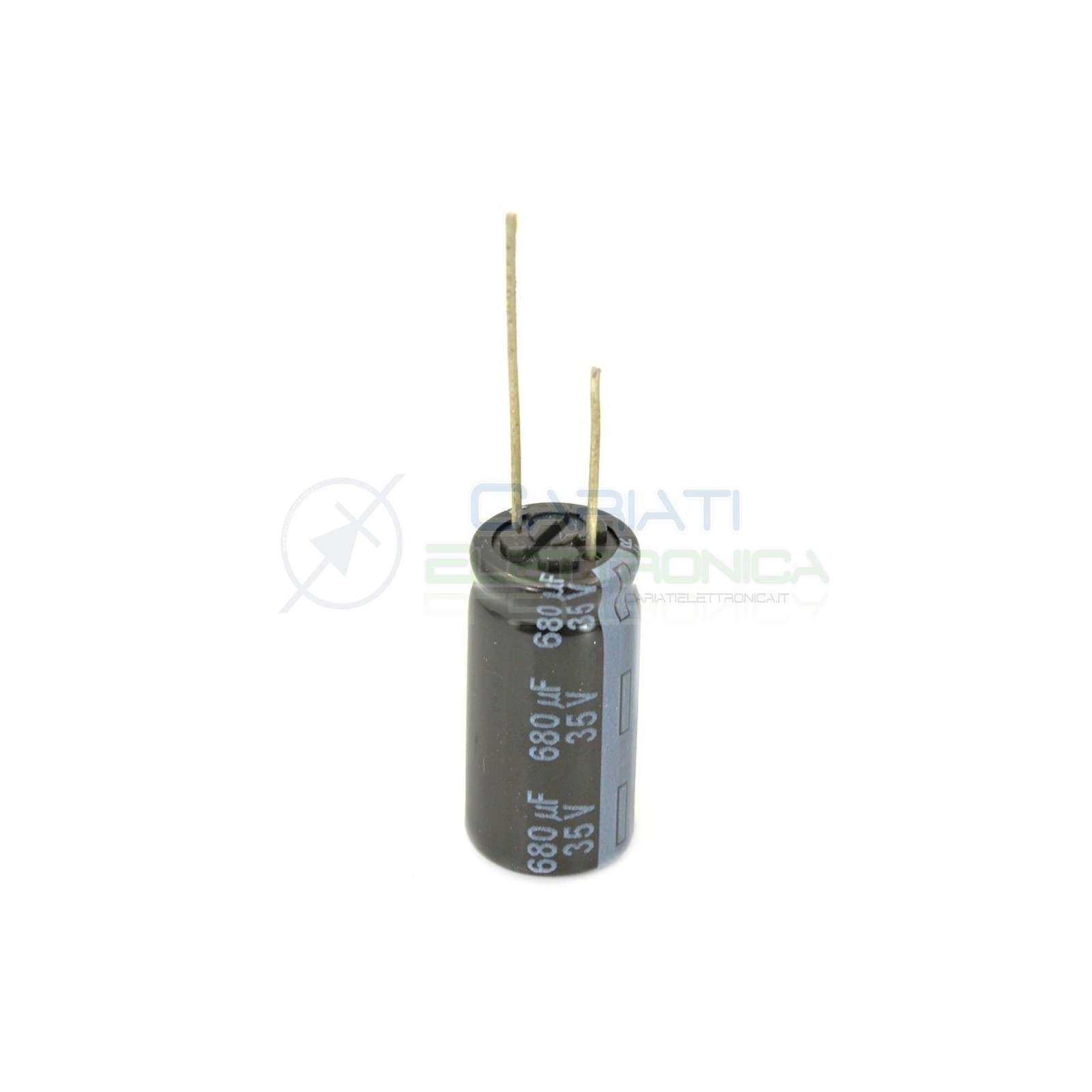 2 PEZZI Condensatore elettrolitico PANASONIC 680uF 680 uF 35V 105°C 10x20mm PASSO 5mm