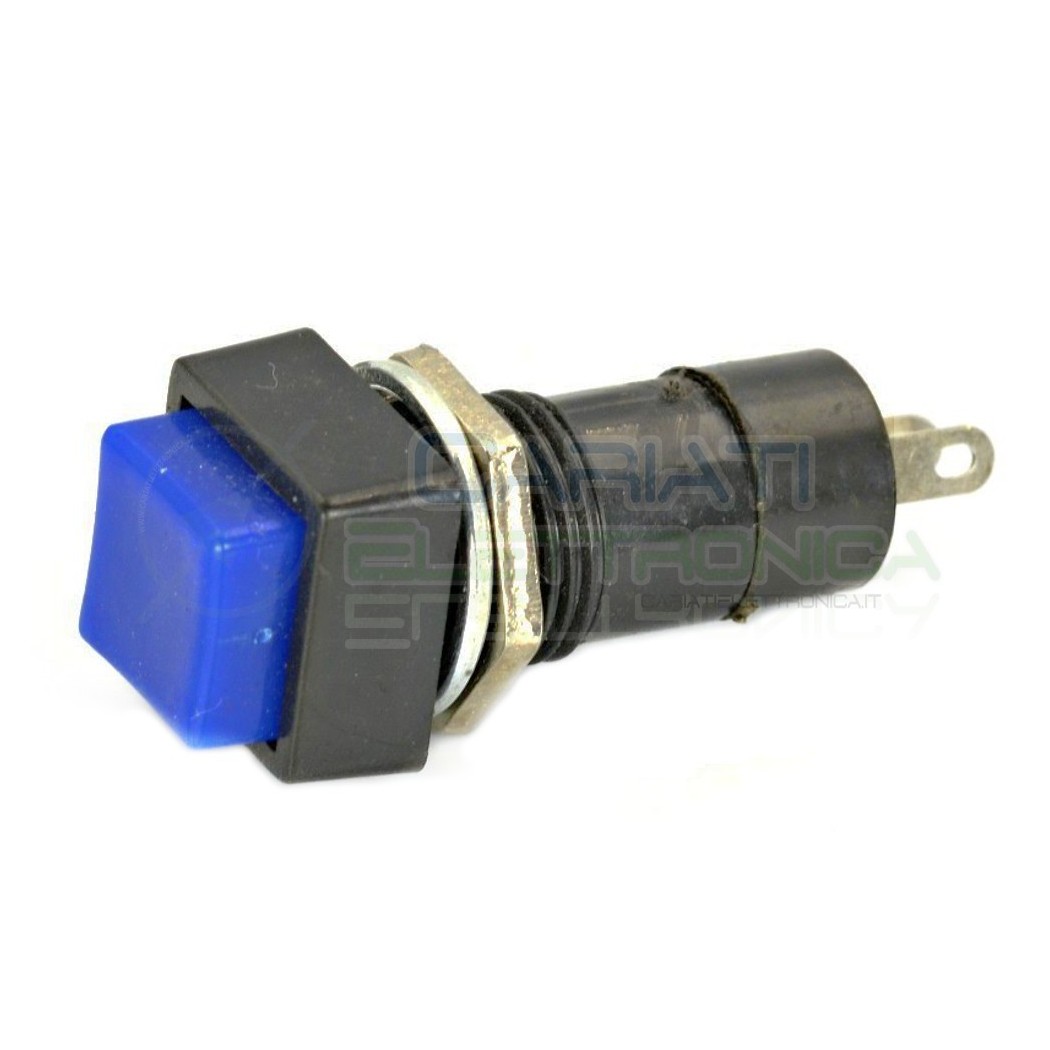 2 PEZZI INTERRUTTORE DA PANNELLO QUADRATO SPST 125V 3A BLU