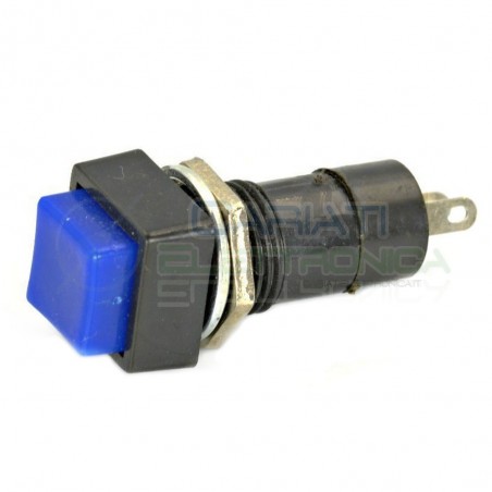 2 PEZZI INTERRUTTORE DA PANNELLO QUADRATO SPST 125V 3A BLU