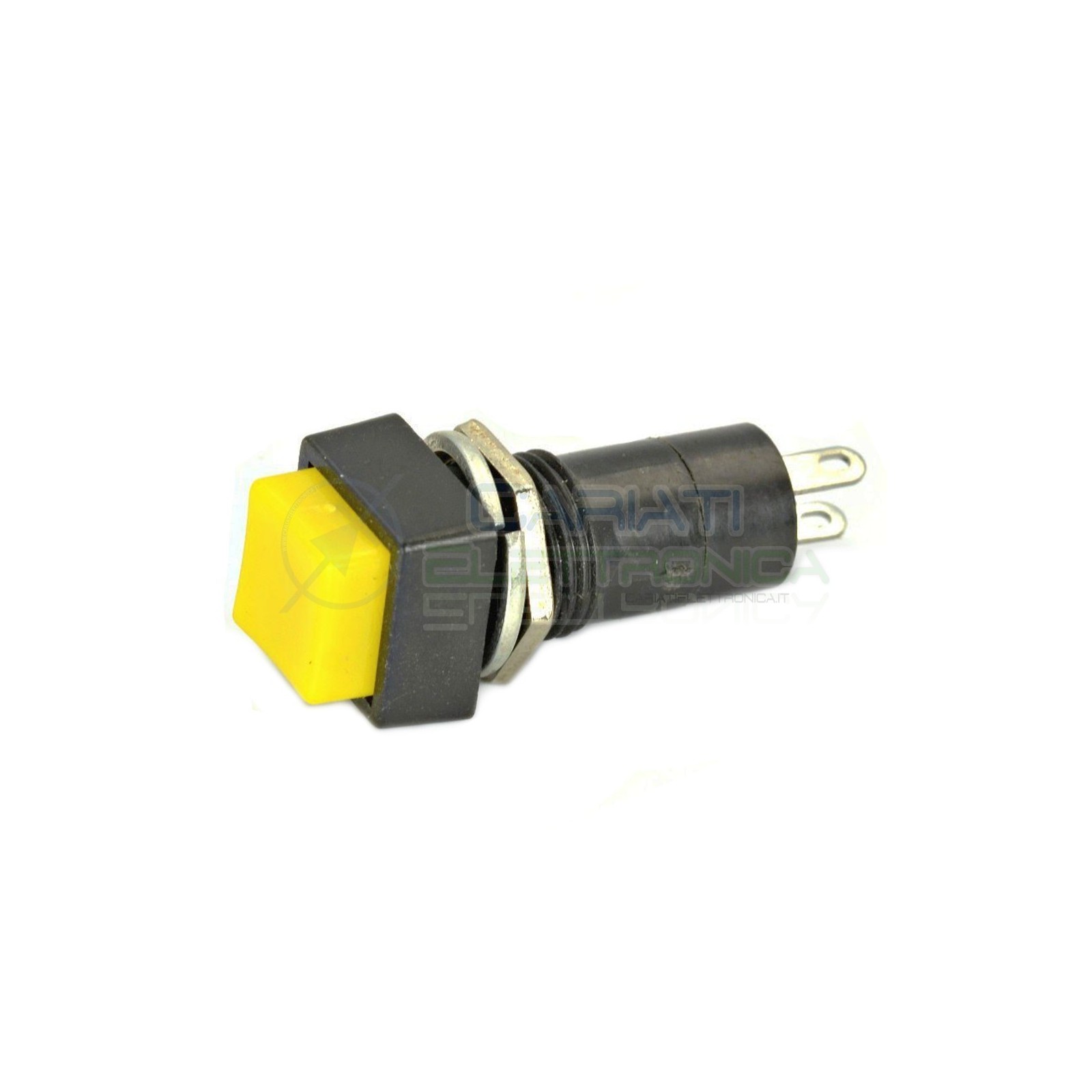 10 PEZZI INTERRUTTORE DA PANNELLO QUADRATO SPST 125V 3A GIALLO