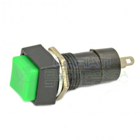 10 PEZZI INTERRUTTORE DA PANNELLO QUADRATO SPST 125V 3A VERDE