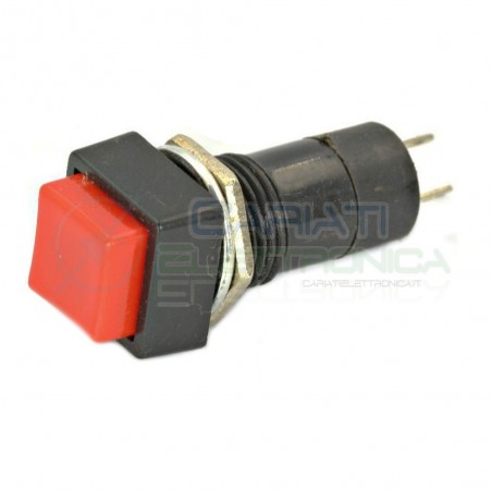 2 PEZZI INTERRUTTORE DA PANNELLO QUADRATO SPST 125V 3A ROSSO