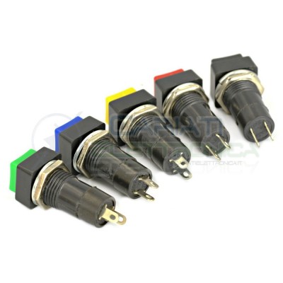 KIT DA 5 PEZZI INTERRUTTORE DA PANNELLO QUADRATO SPST 125V 3A
