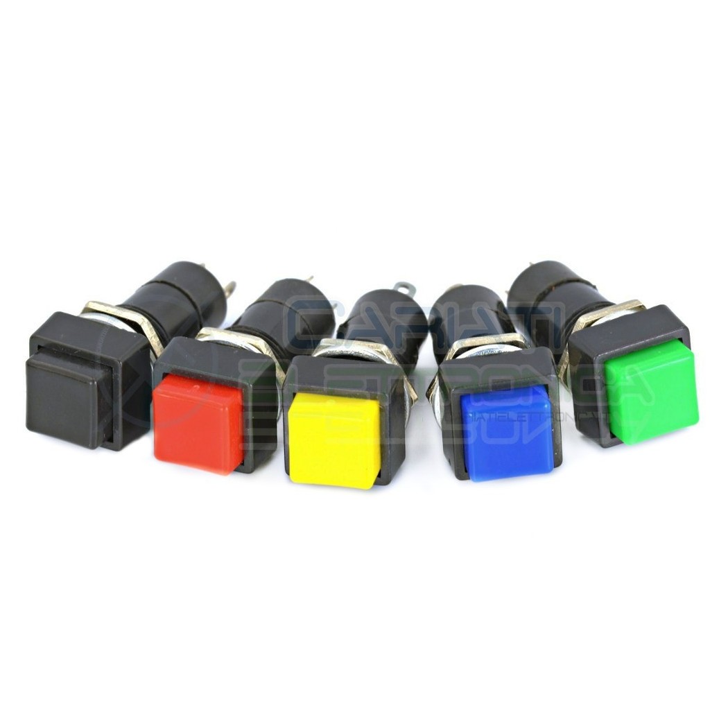 KIT DA 5 PEZZI INTERRUTTORE DA PANNELLO QUADRATO SPST 125V 3A