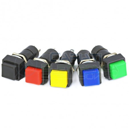 KIT DA 5 PEZZI PULSANTE DA PANNELLO QUADRATO SPST 125V 3A