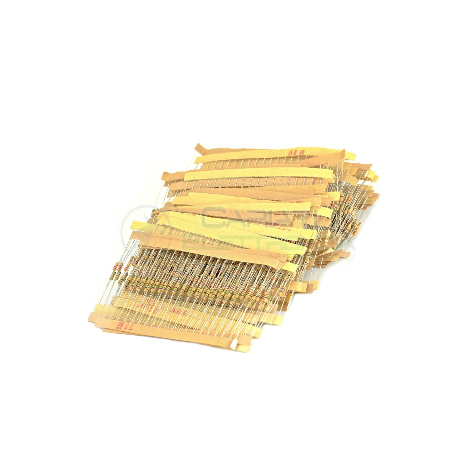 KIT da 1500 PEZZI di resistenze strato carbone 5% 20 pezzi per 75 valori 1/4W 0.25W Generico