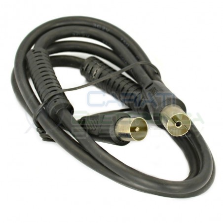 CAVO CAVETTO ANTENNA TV MASCHIO FEMMINA CON FILTRI IN FERRITE WINNER DA 1 METRO