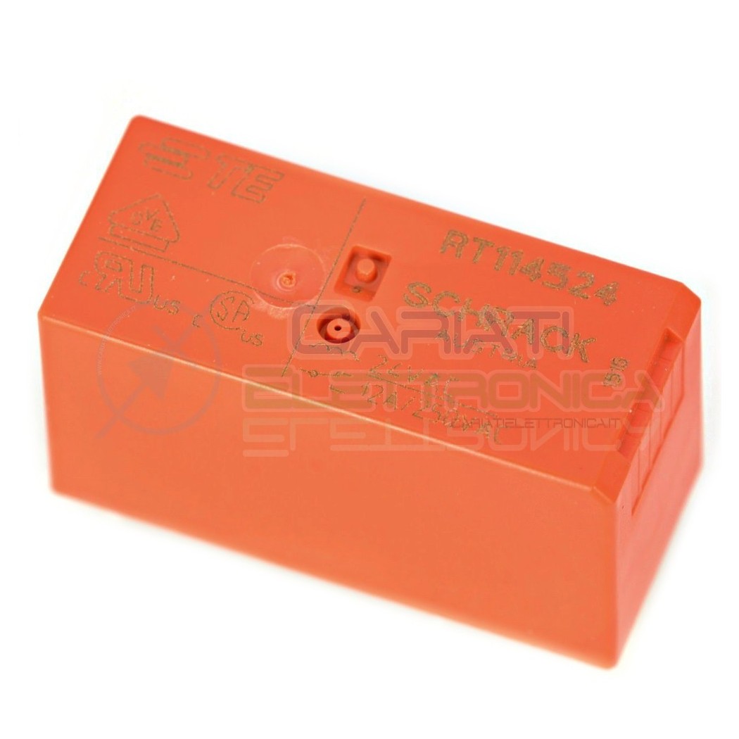 Relay Relè 24V AC 12A Circuito Stampato Pcb 1 Scambio RT114524 SCHRACK SPDTSchrack