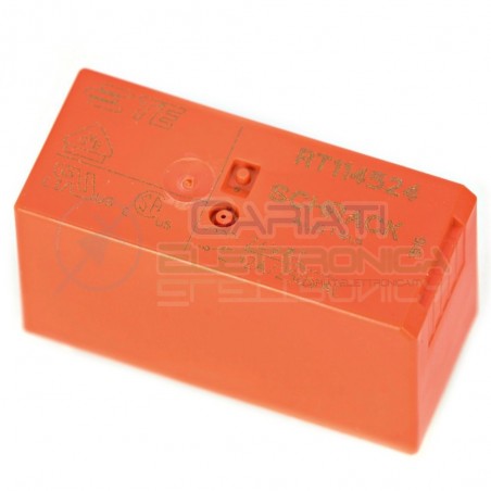 RT114524 Relay Relè 24V AC 12A Circuito Stampato Pcb 1 Scambio SCHRACK SPDT Schrack