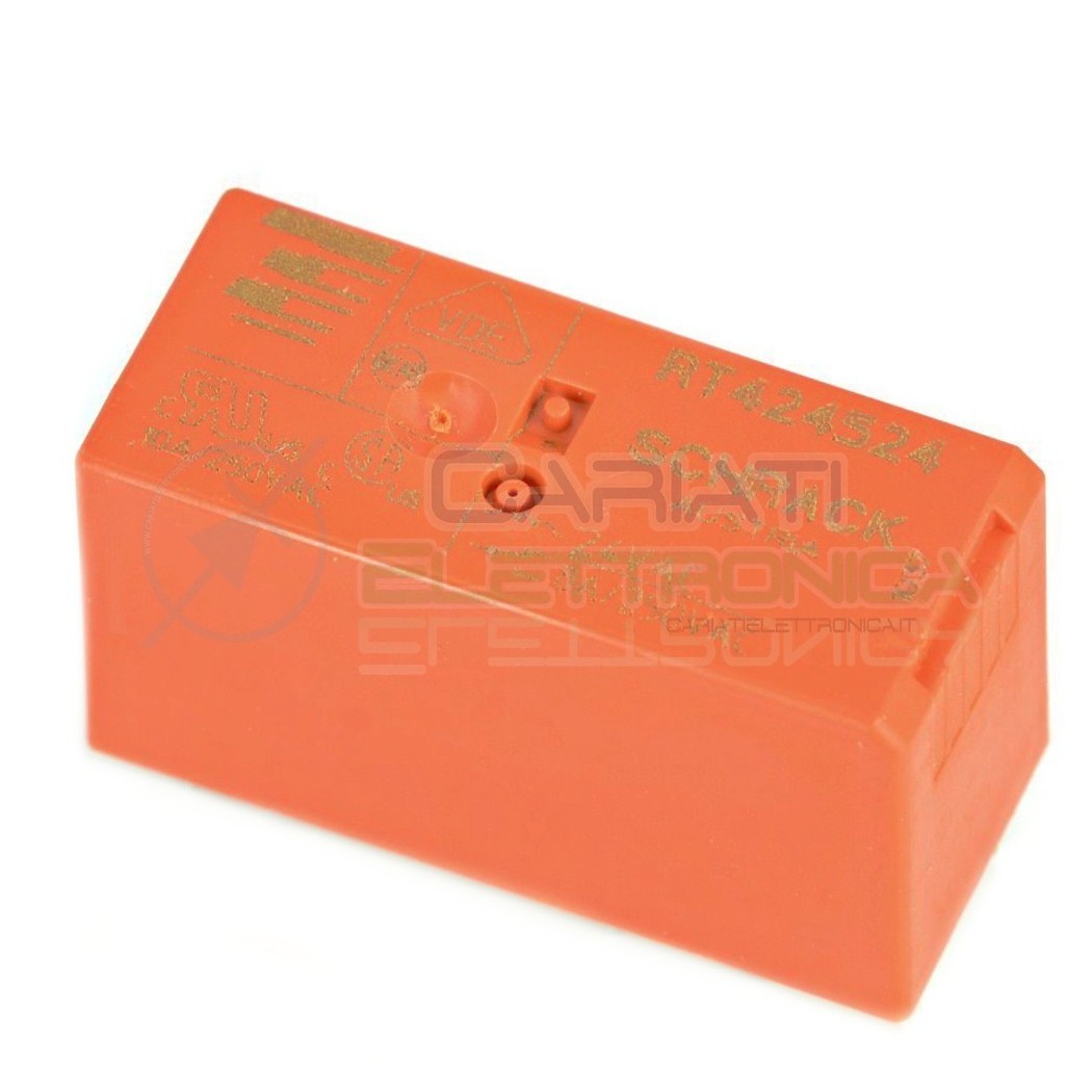 RT424524 Relè 24Vac Schrack Dpdt 250V 8A 8pin Doppio scambio Schrack