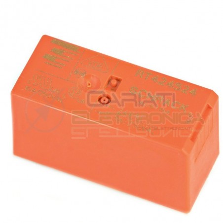 RT424524 Relè 24Vac Schrack Dpdt 250V 8A 8pin Doppio scambio Schrack