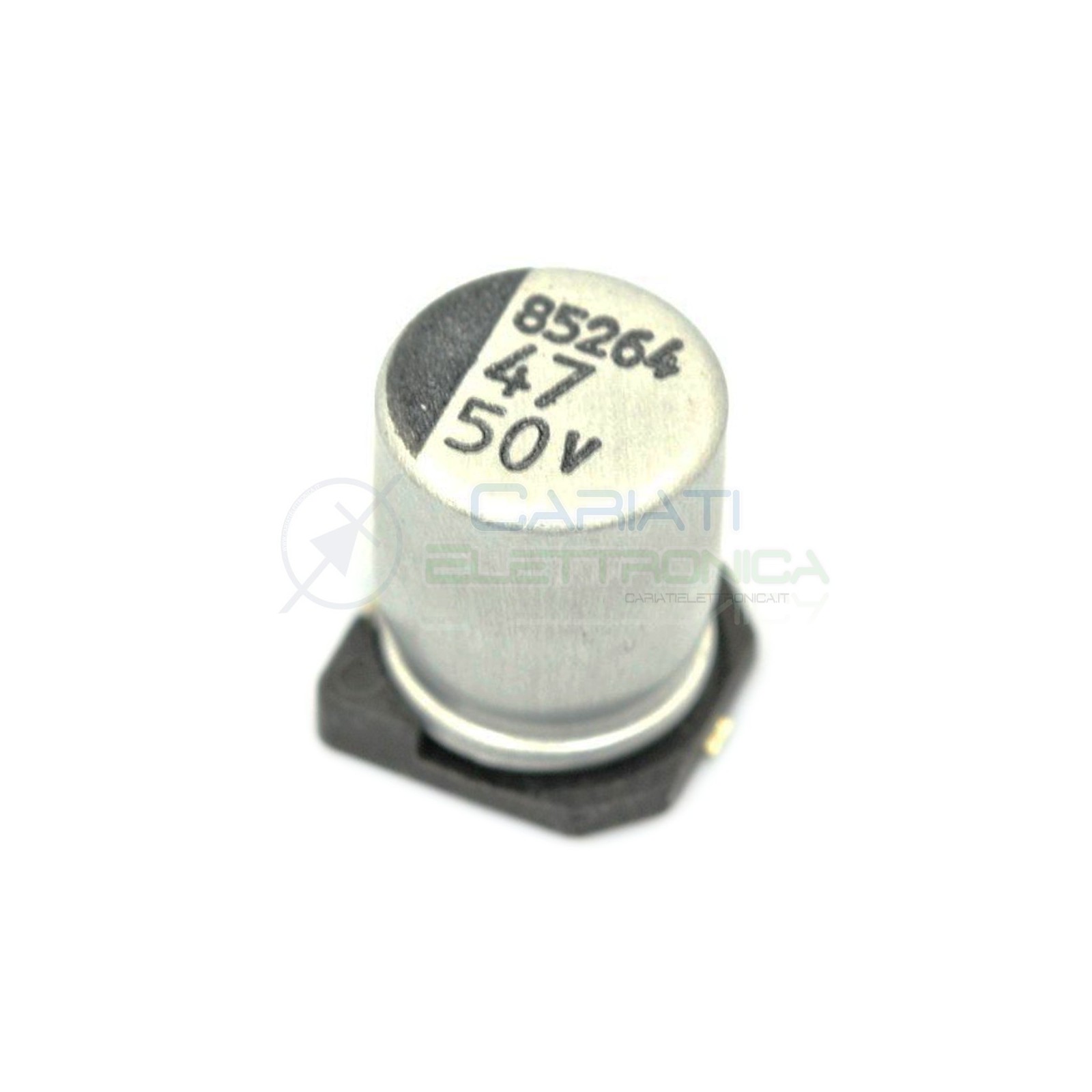 10 PEZZI Condensatore elettrolitico in SMD 47uF 50V 6x8mm 85°C SAMWHA 47 uF
