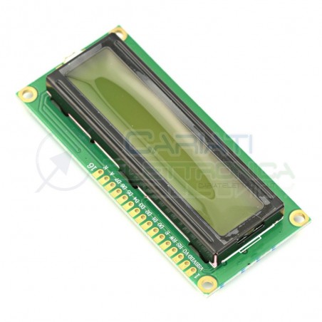 Display Lcd Character Lcm Verde 16x2 1602 Caratteri Comp. HD44780