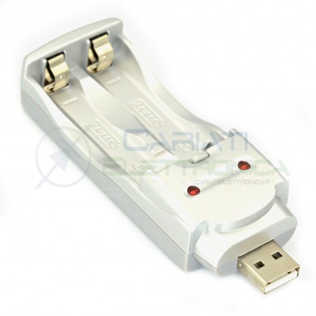 CARICABATTERIA USB per PILE AA e AAA BATTERIE Ni-MH Ni-Cd RICARICA PORTATILETrustfire