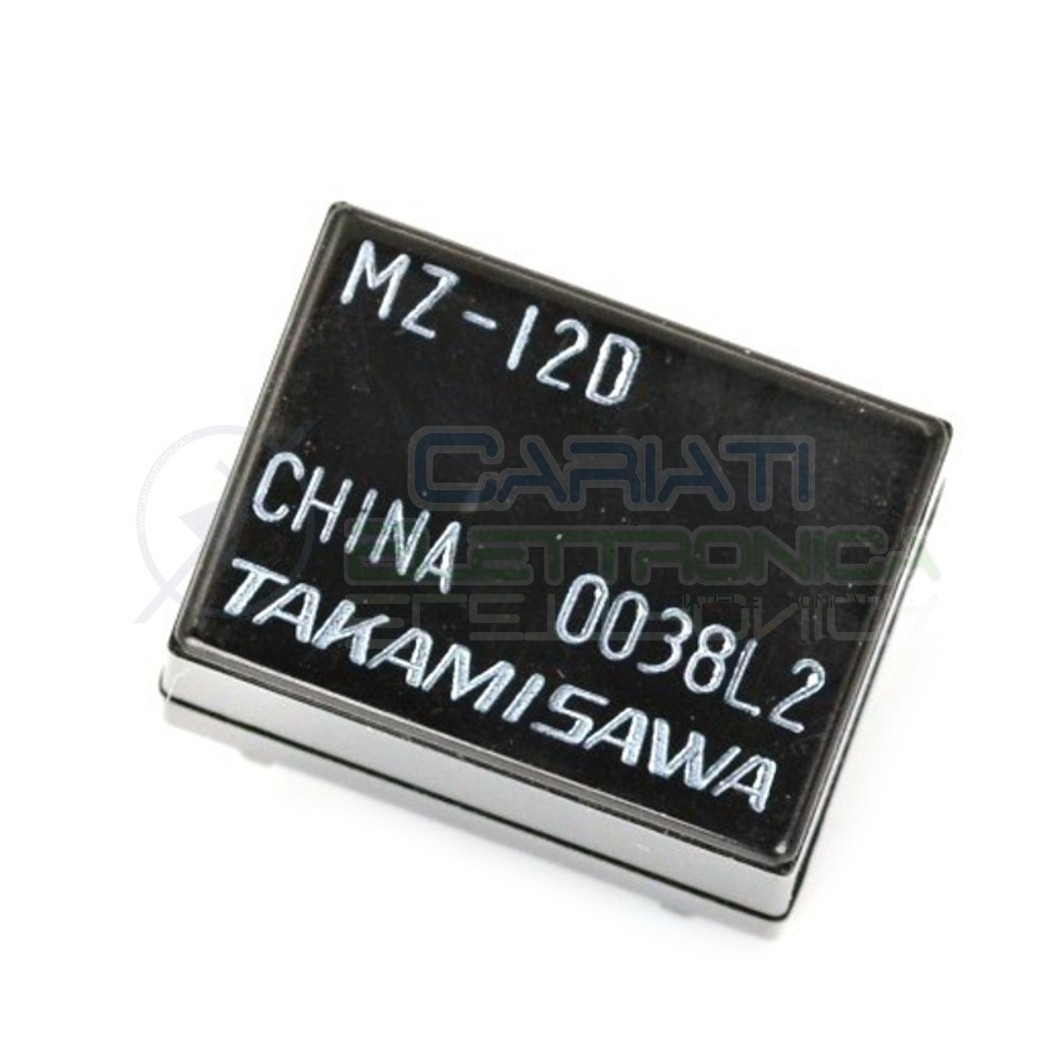 MZ-12D Relè Bobina 12V SPDT singolo scambio 12 Vdc 2A 125Vac 24Vdc Takamisawa