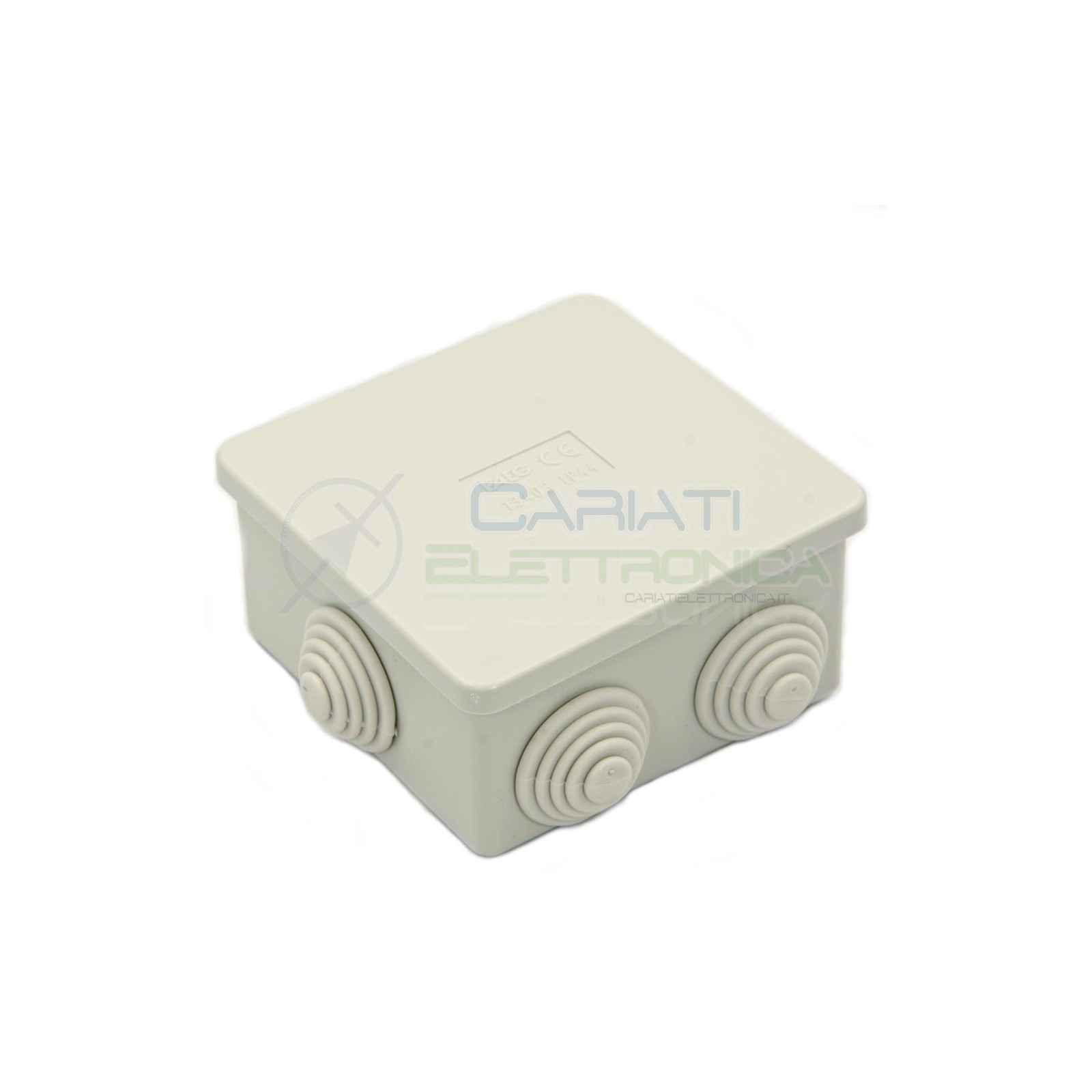 SCATOLA CASSETTA DI DERIVAZIONE 80x80x40mm CON 6 FORI PASSACAVI IP44 FAEG
