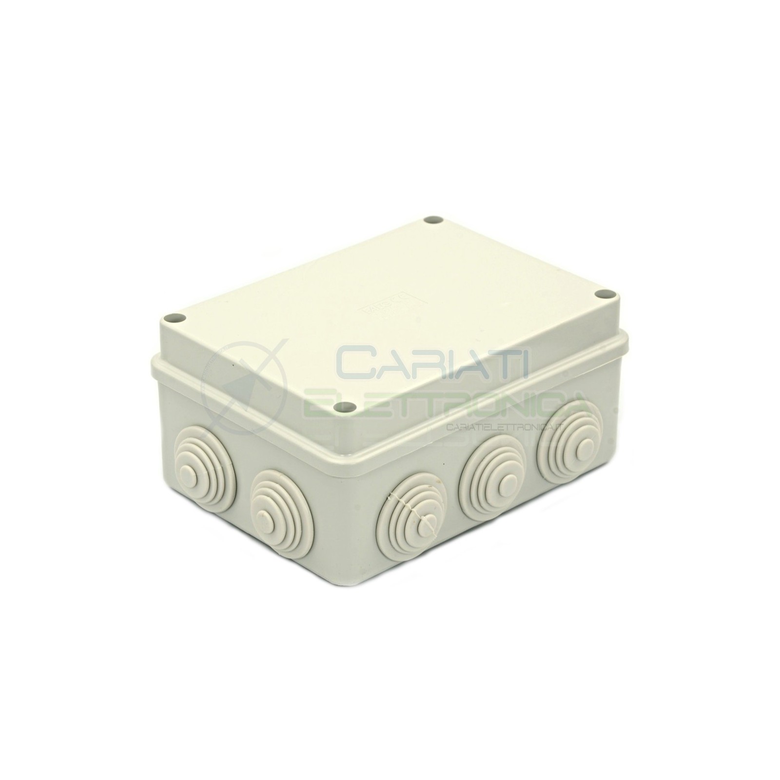 SCATOLA CASSETTA DI DERIVAZIONE 200x155x80mm CON 10 FORI PASSACAVI IP65